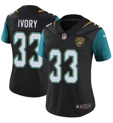 Women's Nike Jacksonville Jaguars #33 Chris Ivory Black Alternate Vapor Untouchable Limited Player NFL Jersey