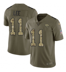 Men's Nike Jacksonville Jaguars #11 Marqise Lee Limited Olive/Camo 2017 Salute to Service NFL Jersey