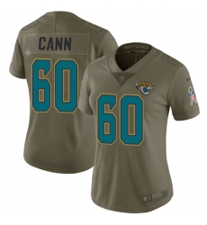 Women's Nike Jacksonville Jaguars #60 A. J. Cann Limited Olive 2017 Salute to Service NFL Jersey