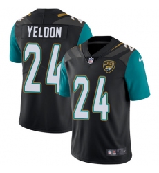 Youth Nike Jacksonville Jaguars #24 T.J. Yeldon Black Alternate Vapor Untouchable Limited Player NFL Jersey
