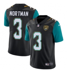 Men's Nike Jacksonville Jaguars #3 Brad Nortman Black Alternate Vapor Untouchable Limited Player NFL Jersey