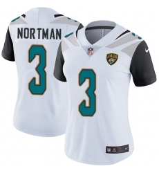 Women's Nike Jacksonville Jaguars #3 Brad Nortman White Vapor Untouchable Limited Player NFL Jersey