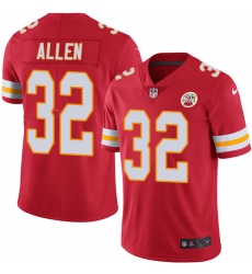 Men's Nike Kansas City Chiefs #32 Marcus Allen Red Team Color Vapor Untouchable Limited Player NFL Jersey