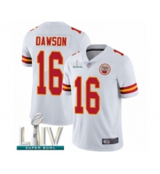 Men's Kansas City Chiefs #16 Len Dawson White Vapor Untouchable Limited Player Super Bowl LIV Bound Football Jersey
