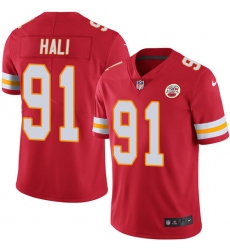Youth Nike Kansas City Chiefs #91 Tamba Hali Red Team Color Vapor Untouchable Limited Player NFL Jersey