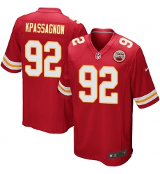 Men's Nike Kansas City Chiefs #92 Tanoh Kpassagnon Game Red Team Color NFL Jersey
