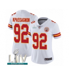 Women's Kansas City Chiefs #92 Tanoh Kpassagnon White Vapor Untouchable Limited Player Super Bowl LIV Bound Football Jersey