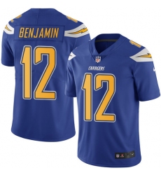 Men's Nike Los Angeles Chargers #12 Travis Benjamin Limited Electric Blue Rush Vapor Untouchable NFL Jersey